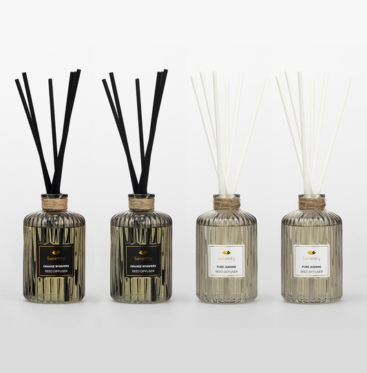 Algarve Aromas – 4× Home Fragrance Diffuser Set Orange Whispers & Pure Jasmine