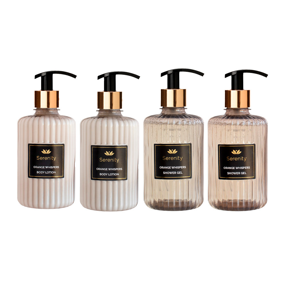 Orange Whispers Body & Shower Ritual Duo – 2× Shower Gel + 2× Body Lotion