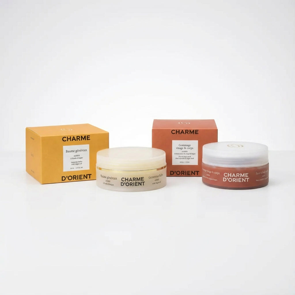 Glow & Hydrate Duo – Rose Crystals Scrub + Argan Oil Balm