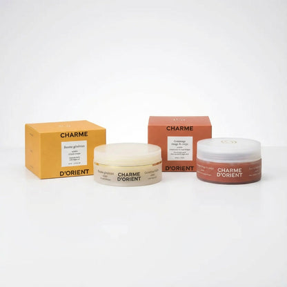 Glow & Hydrate Duo – Rose Crystals Scrub + Argan Oil Balm